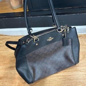 Coach Black and Brown Shoulder Bag